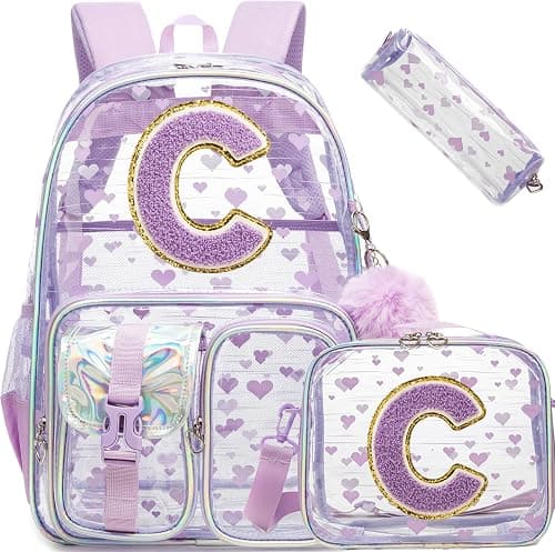 HTgroce Clear Backpacks for Girls School Backpack for Kids See Through Backpacks for Elementary Students على Amazon.ae - متتبع الأسعار