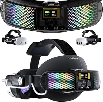 RGB Colorful Headset is Suitable for Oculus Meta Quest 3/3S. The Rear Cushioning Sponge VR Headband can Reduce Facial Pressure and Enhance Gaming Comfort. on Amazon.ae - Price Tracker