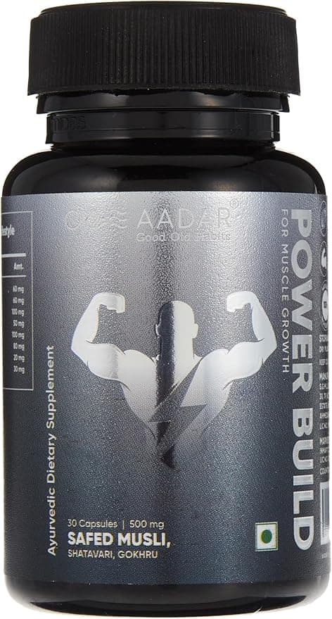 Aadar Powder Build Ayurvedic Muscle Gain 30 Capsules on Amazon.ae - Price Tracker