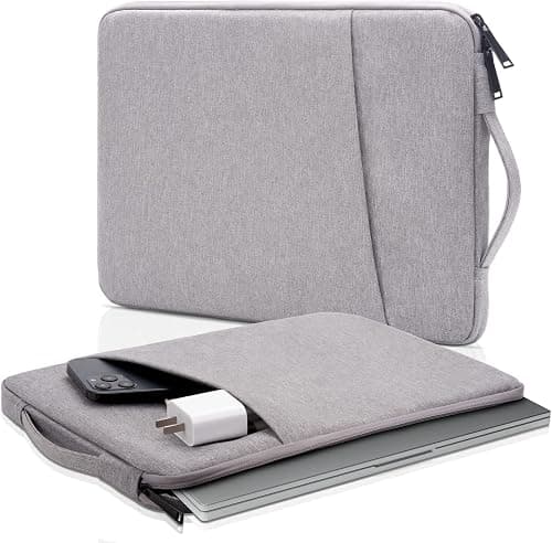 NALACAL 13 inch Laptop Sleeve Bag Compatible with MacBook Air Mac Pro M1 Surface Lenovo Dell HP Computer Bag Accessories Polyester Case with Pocket (Grey) on Amazon.ae - Price Tracker