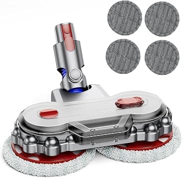 AIPOWAY Dy-Son Mop Head For Dy-Son V7/V8/V10/V11/V12/V15 Vacuum Cleaners, Mop Vacuum Cleaner For Hardwood Floor With Submarine Water Tank, Dy-Son Mop Attachment Wet And Dry With 4 Pads (Large) - متتبع أسعار Amazon.sa