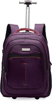 STARGOLD Multipurpose Rolling Backpack, STARGOLD Unisex Water Resistant Wheeled 18 Inches Trolley Backpack for School, College, Office, Business and Travel - Purple, SG-BPT90 على Amazon.ae - متتبع الأسعار
