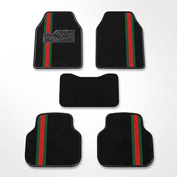 5 Pcs Carpet Car Floor Mats for Cars, Automotive Floor Mats, All-Weather Universal Fit Auto Floor Liners, Heavy Duty Interior Protection Front, Rear & Center Mats (Black-Green) on Amazon.ae - Price Tracker