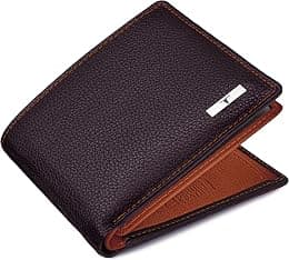 URBAN FOREST Kyle Brown/Orange Leather Wallet for Men - Best Deal Finder