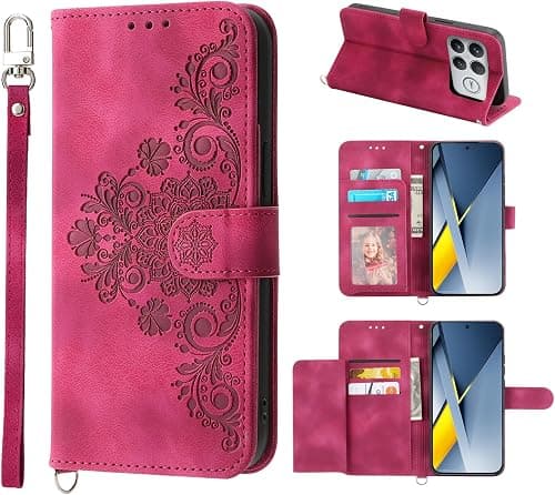 Xiaomi Poco F8 Ultra Case [5 Card Slots] [Stand] [Magnetic Flip Closure] [Wallet] Anti-Drop Phone Case for Xiaomi Poco F8 Ultra 5G Case Red on Amazon.ae - Price Tracker