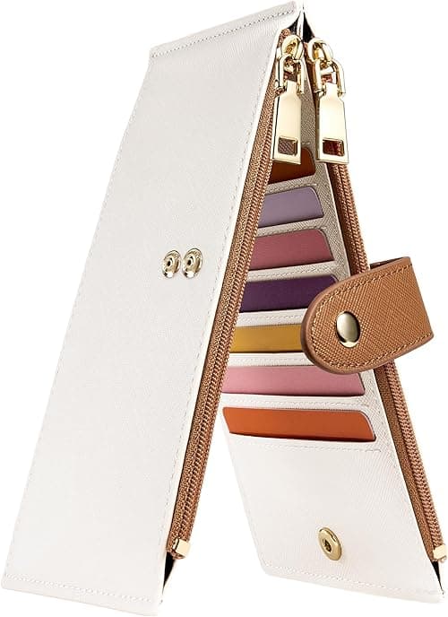 Travelambo RFID Wallet Women Large Size Bifold Multi Card Wallet Case with Zipper Pocke Credit Card Holder for Women on Amazon.ae - Price Tracker