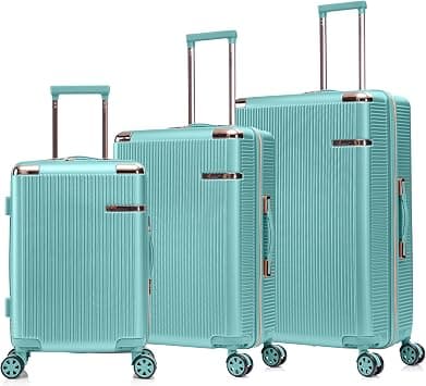 Senator Hard case luggage for Unisex ABS Lightweight 4 Double Wheeled Suitcase with Built-In TSA Type lock A5123 (Set of 3, Light Green) on Amazon.ae - Price Tracker