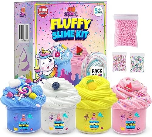 Butter Slime Kit for Kids, Girls &amp; Boys - 8 Pack Non-Sticky, Scented, Soft &amp; Glossy to Make Your Own Cloud Slime – Stress Relief Party Favors &amp; Great Gift Idea 8 Bottles (100ml Per Bottle) on Amazon.ae - Price Tracker