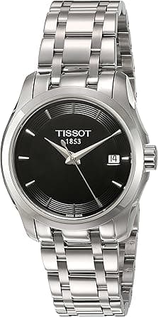 Tissot Women's 'Couturier' Swiss Quartz Stainless Steel Watch, Color:Silver-Toned (Model: T0352101105100) on Amazon.ae - Price Tracker