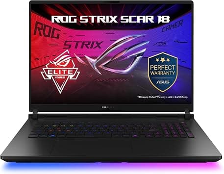 Asus ROG Strix SCAR 18 Gaming Laptop (Off Black) | 18"4K (3840 x 2400, WQUXGA) 240Hz Display, Intel Core Ultra 9 290HX Plus, NVIDIA RTX5090 24GB, 64GB RAM, 2TB SSD, Win11 [G835LXG-TQ512W] on Amazon - Best Deal Finder