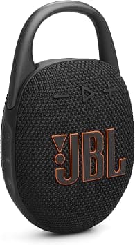 JBL Clip 5 - Ultra-Portable, Waterproof & Dustproof Bluetooth Speaker, Big Pro Sound with punchy bass, Integrated carabiner, Up to 12 Hours of Play, Made in part with recycled materials (Black) - Best Deal Finder