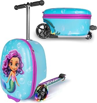 LitRide Hardshell Kids Ride-On Luggage with Scooter Suitcase – Carry-On Compliant with LED Light-Up Wheels – Fun and Functional Travel Companion for Children Ages 5–12 على Amazon.ae - متتبع الأسعار