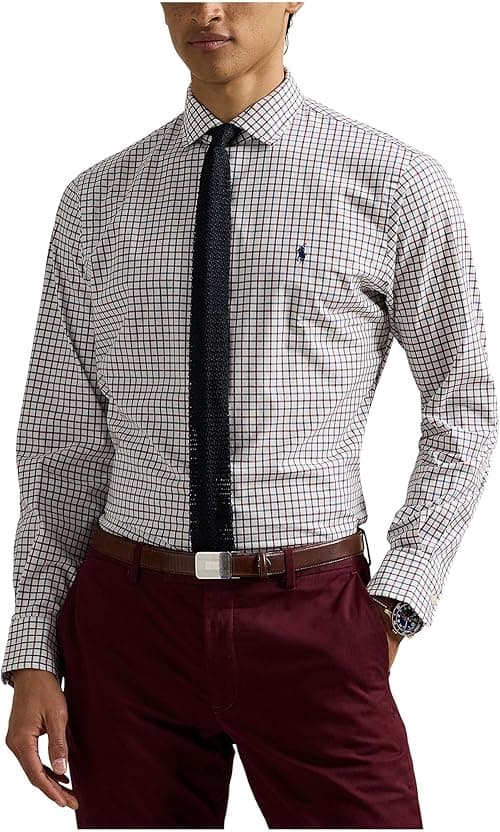 POLO RALPH LAUREN Men's Classic Fit Plaid Stretch Poplin Shirt on Amazon.ae - Price Tracker