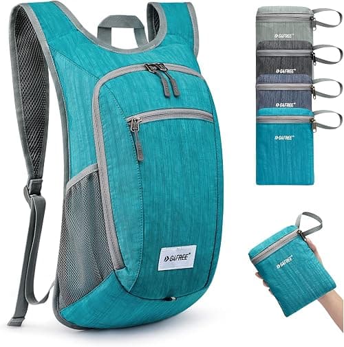 G4Free 10/15L Small Rucksack Foldable Backpack Lightweight Packable Daypack Travel Outdoor Hiking Shoulder Bag على Amazon.ae - متتبع الأسعار