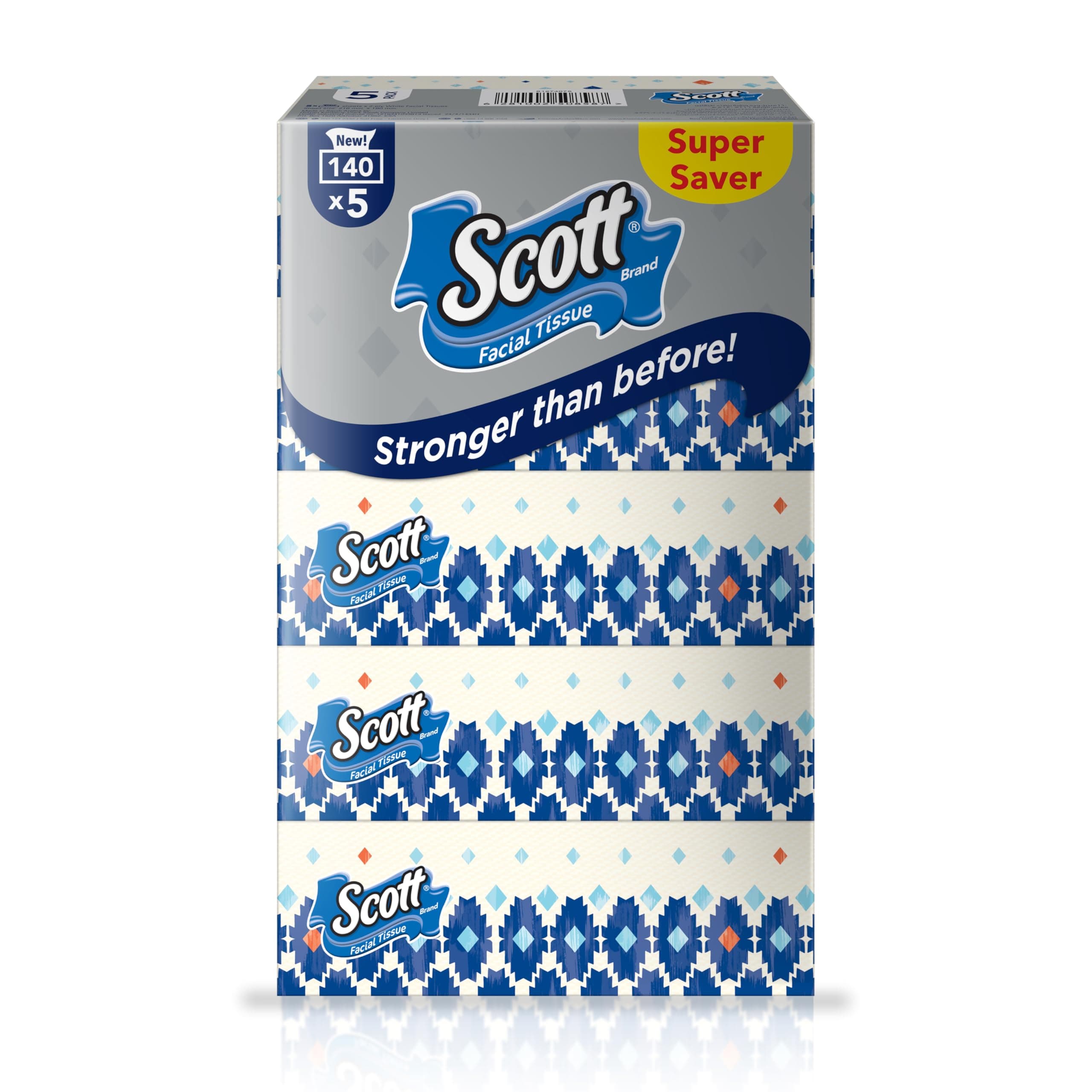 Scott Facial Tissue, 2 PLY, Super Saver, 140 Sheets x 5 Tissue Boxes on Amazon.ae - Price Tracker