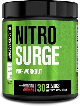 NITROSURGE Pre Workout Supplement - Endless Energy, Instant Strength Gains, Clear Focus, Intense Pumps - Nitric Oxide Booster & Powerful Preworkout Energy Powder - 30 Servings, Cherry Limeade on Amazon.ae - Price Tracker