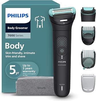 Philips Body Groomer BG7470/15 | Trim & shave body hair & balls | 100% showerproof | Flexible head follows body | Skin-friendly | Combs 1–3 & 3–7 mm + sensitive area comb | 120 min cordless - Best Deal Finder