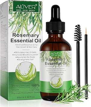 ALIVER Rosemary Oil for Hair Growth, Stimulates Hair Growth, Nourishes Dry Scalp, 100% Pure Natural Rosemary Essential Oil, 60ml - Best Deal Finder