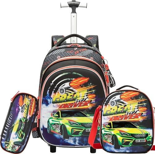 HTgroce Girls Primary School Trolley Backpack – 3 in 1 Set with Bag and Pencil Case – Ergonomic and Primary Backpack with Wheels (1st to 5th Class) – School Trolley on Amazon.ae - Price Tracker
