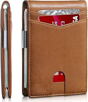 Excefore Wallet for Men Slim Larger Capacity with 12 Slots RFID Blocking Men's Wallet Minimalist Front Pocket Bifold Leather with ID Window Gift Box on Amazon.ae - Price Tracker
