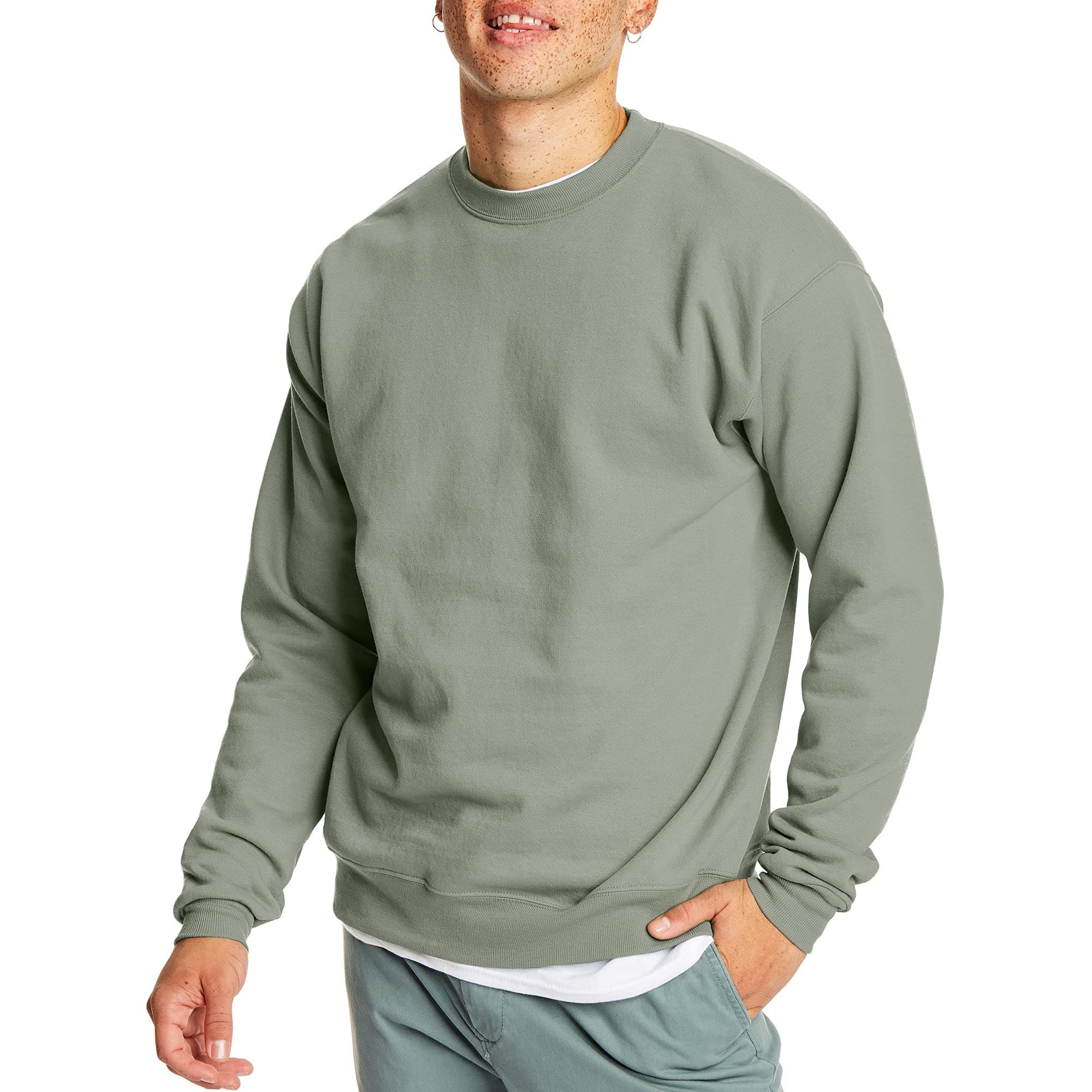 Hanes Men's Sweatshirt, EcoSmart Fleece Crewneck Sweatshirt, Cotton-Blend Fleece Sweatshirt, Plush Fleece Pullover Sweatshirt on Amazon.ae - Price Tracker
