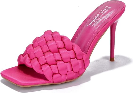 Cape Robbin Miella Stiletto Heels for Women Braided Sandals, Braided Heels for Women, Open Toe Sandals Women Heel on Amazon.ae - Price Tracker
