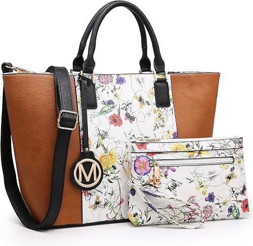 MARCO M KELLY Women Purses Handbags and Wallets Set Designer Top HandleTote Bag Two Tone Shoulder Bag 2pcs on Amazon.ae - Price Tracker