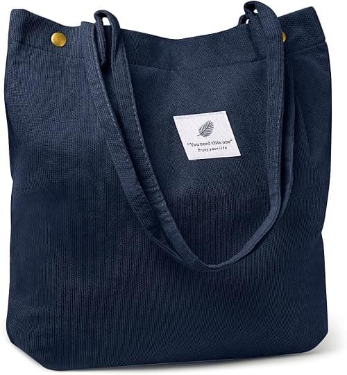 Women Tote Bags Grocery Shoulder Bag Corduroy with Inner Pocket for Work Beach Lunch Travel Shopping Shopper Handbags on Amazon.ae - Price Tracker
