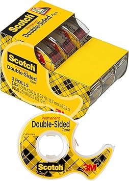 Scotch Double Sided Tape, Permanent, Arts and Crafts Alternative to Scrapbooking Tape, 1/2 in x 250 in, 3 Dispensers - Amazon.ae Price Tracker
