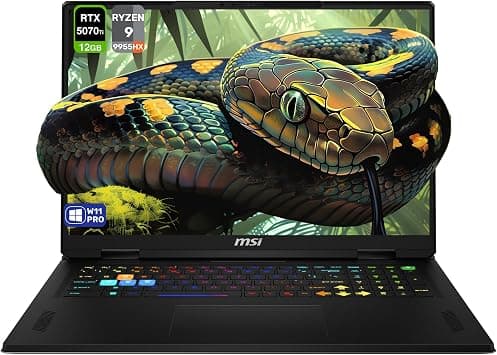 MSI Vector A18 HX Gaming Laptop, AMD Ryzen 9-9955HX, 32 GB DDR5 RAM, 4 TB PCIe SSD, 18" QHD+ (2560x1600) 240Hz Display, Nvidia G-Force RTX 5070Ti, 24 Zone RGB Keyboard, W11 Pro, Cosmo Gray على Amazon.ae - متتبع الأسعار