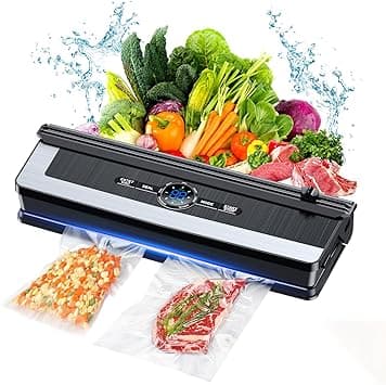 8 in 1 Food Vacuum Sealer Machine, Vacuum Sealer Machine with Build-in Cutter Automatic Air Sealing System LED Indicator for Food Storage Dry and Moist Food Modes with 5 Pcs Seal Bags Kit (Black) on Amazon.ae - Price Tracker