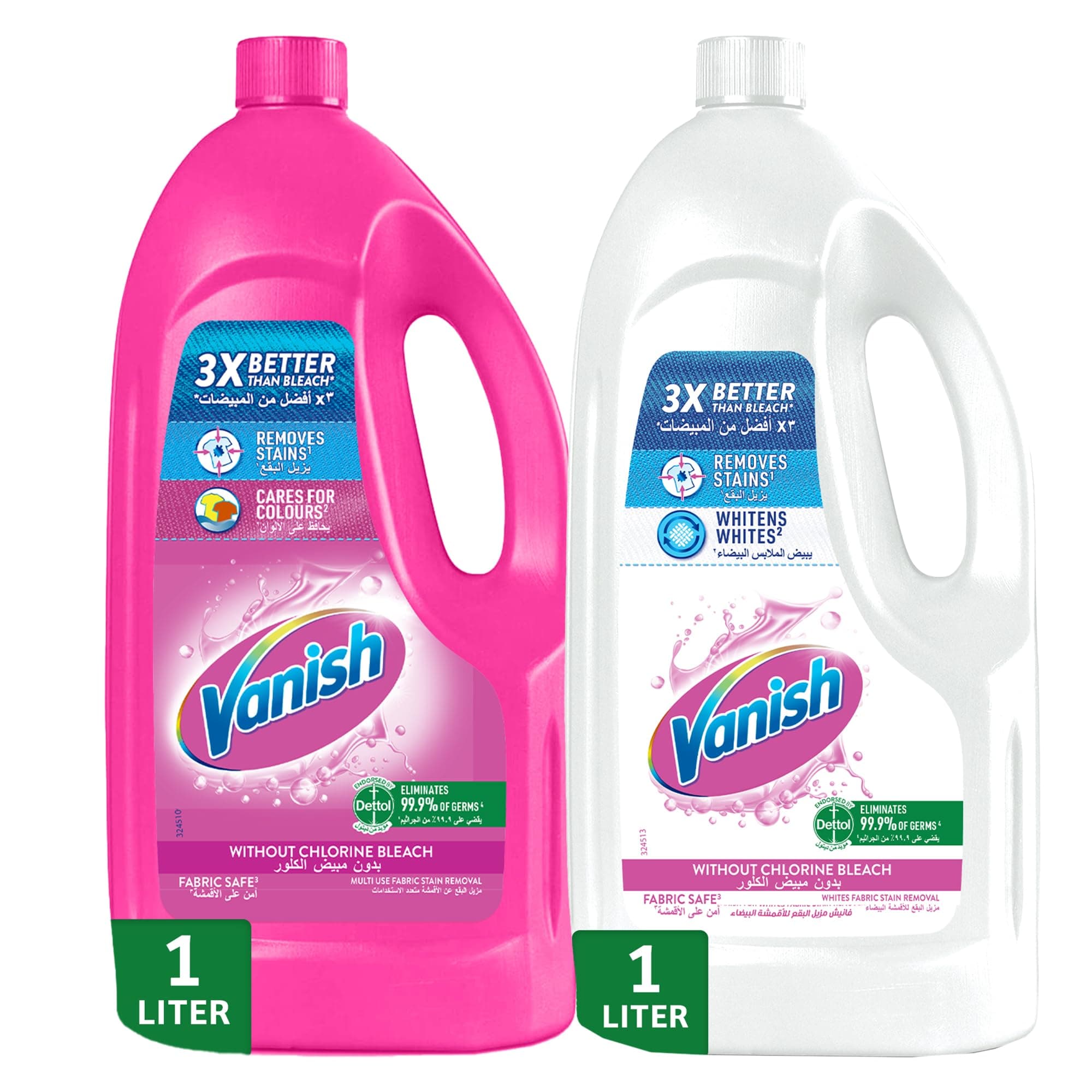 Vanish Liquid Fabric Stain Remover 1L for Coloured & Whites + 1L free for White clothes on Amazon.ae - Price Tracker