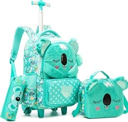 Meetbelify Kids Rolling Backpack with Wheels for Elementary Girls Boys Travel Luggage Carry on Backpack - Best Deal Finder