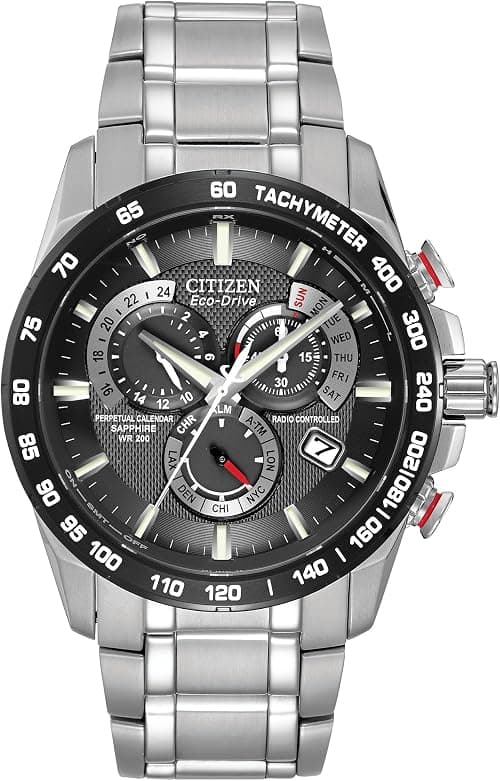 Citizen Eco-Drive Herren-Chronograph mit schwarzem Zifferblatt und Edelstahlarmband on Amazon.ae - Price Tracker
