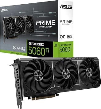 The SFF-Ready ASUS Prime GeForce RTX™ 5060 Ti 16GB GDDR7 OC Edition Graphics Card (PCIe® 5.0, 16GB GDDR7, HDMI®/DP 2.1, 2.5-Slot, Axial-tech Fans, Dual BIOS) - Best Deal Finder