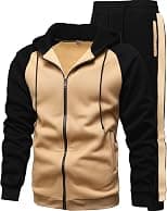 GXAMOY Men's 2 Pieces Tracksuits Running Sports Suits Drawstring Waistband Sweatsuit - Best Deal Finder