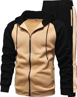 GXAMOY Men's 2 Pieces Tracksuits Running Sports Suits Drawstring Waistband Sweatsuit - Best Deal Finder