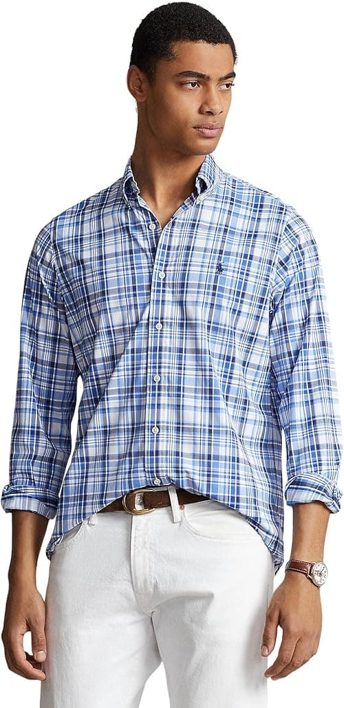 Polo Ralph Lauren Mens Classic Fit Plaid Performance Shirt on Amazon.ae - Price Tracker