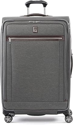 Travelpro Platinum Elite Softside Expandable Checked Luggage, 8 Wheel Spinner Large Suitcase, TSA Lock, Men and Women - Amazon.ae Price Tracker