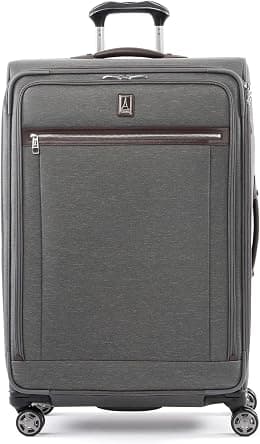 Travelpro Platinum Elite Softside Expandable Checked Luggage, 8 Wheel Spinner Large Suitcase, TSA Lock, Men and Women - Best Deal Finder