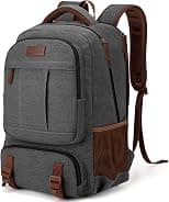 Tzowla Canvas Laptop Backpack,School Backpack for Men Women,Travel Rucksack Fits 15.6-17.3"Laptop, Bookbag with USB Charging Port - Best Deal Finder