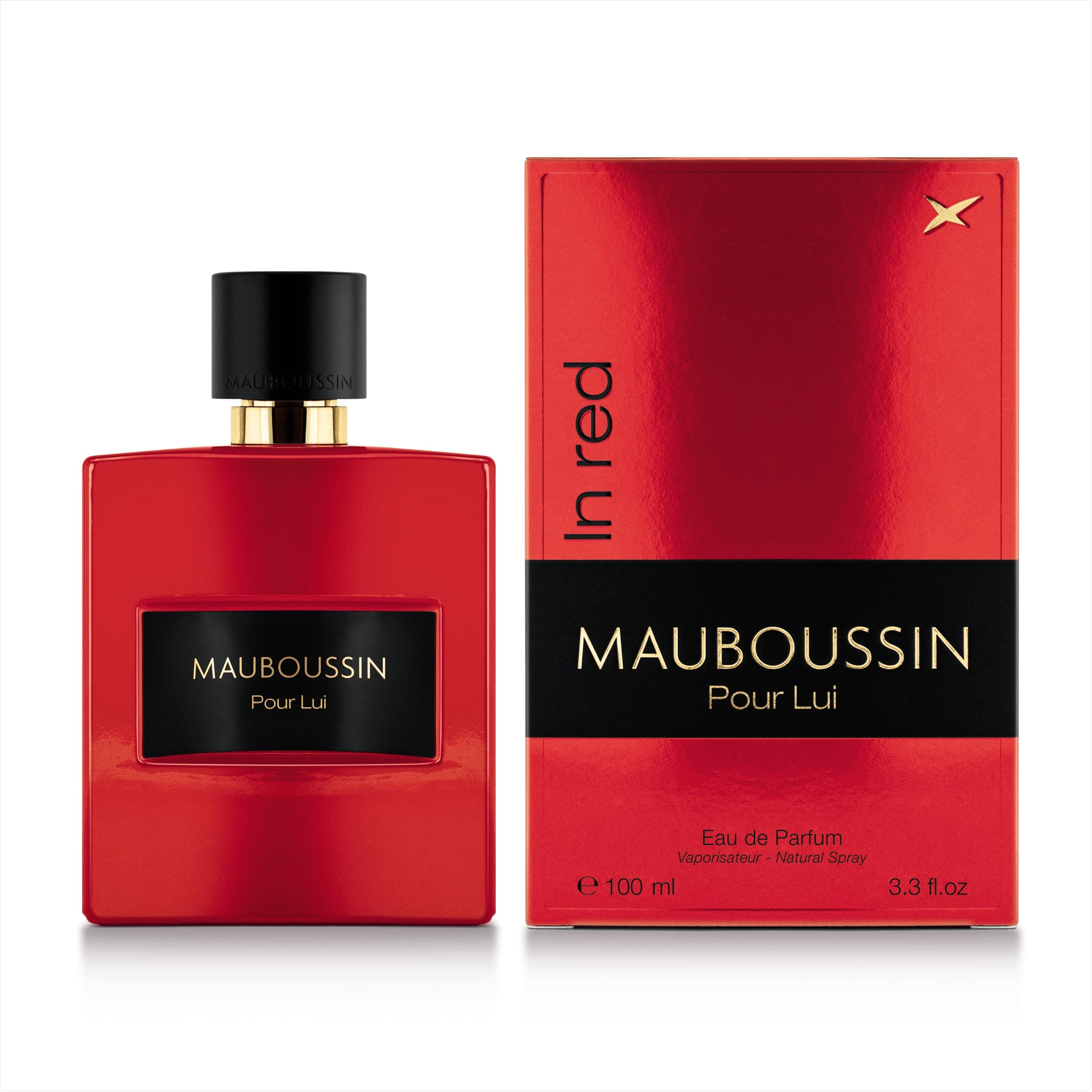 Mauboussin - Pour Lui In Red 100ml (3.3 Fl Oz) - Eau de Parfum for Men - Woody & Spicy Scents on Amazon.ae - Price Tracker