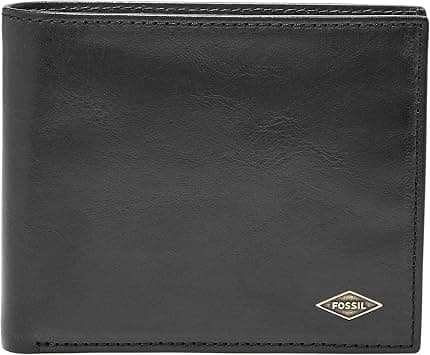 Fossil Men's Ryan Leather RFID-Blocking Bifold Wallet with Coin Pocket for Men - متتبع أسعار Amazon.sa