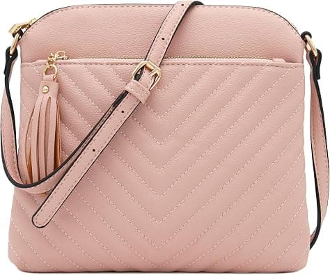 FashionPuzzle Chevron Quilted Medium Crossbody Bag with Tassel Accent on Amazon.ae - Price Tracker