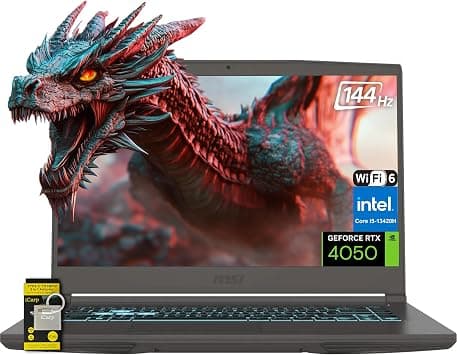 msi Thin 15.6" FHD 144Hz IPS Gaming Laptop, 13th Gen Intel Core i5-13420H, NVIDIA GeForce RTX 4050, 16GB RAM, 512GB SSD, WiFi 6, Backlit Keyboard, Cooler Boost, Win 11 w/ICP Hub on Amazon.ae - Price Tracker