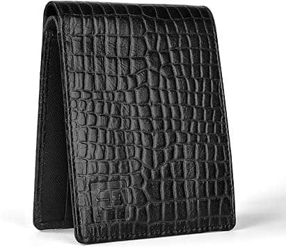 HAYES LONDON Genuine Leather Wallet for Men, Original Wallet with RFID Blocking, Bifold Purse with 8 Compartments (The Gator Black) on Amazon.ae - Price Tracker