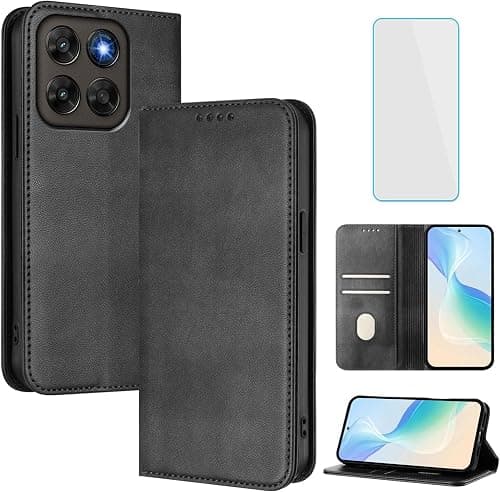 Mobile Phone Case for Motorola Moto G67/G87/G77 Case with Tempered Glass RFID Protective Case Card Slot Stand Function Flip Case Shockproof Vintage Leather Case for Motorola G 67 77 87 على Amazon.ae - متتبع الأسعار