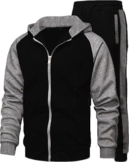GXAMOY Men's 2 Pieces Tracksuits Running Sports Suits Drawstring Waistband Sweatsuit - Best Deal Finder