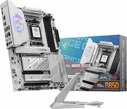 MSI MPG B850 Edge TI WiFi Motherboard, ATX - Supports AMD Ryzen 9000/8000/7000 Processors, AM5-80A SPS VRM, DDR5 Memory Boost (8400+MT/s OC), PCIe 5.0 x16, M.2 Gen5, Wi-Fi 7, 5G LAN on Amazon.ae - Price Tracker