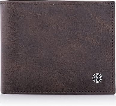 TRUSADOR Treviso Mens Wallets Bifold Leather with Coin Pocket Rfid Blocking, Brown, Classic on Amazon.ae - Price Tracker